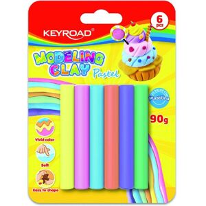 Keyroad Plastiline, 6x15g, pastel, blister, mélange de couleurs - Publicité Keyroad Plastiline, 6x15g, pastel, blister, mélange de couleurs - Publicité
