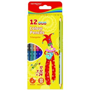 Keyroad, Crayon à papier + critérium, Crayons, triangulaires, double face, 12 pièces, mélange de couleurs (12x) - Publicité Keyroad, Crayon à papier + critérium, Crayons, triangulaires, double face, 12 pièces, mélange de couleurs (12x) - Publicité