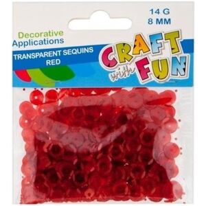 Craft with Fun Transparente Pailletten 8mm rot - Publicité Craft with Fun Transparente Pailletten 8mm rot - Publicité