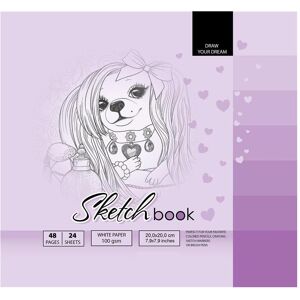 Fresh, Cahier + bloc-notes, Carnet de croquis 200x200/48K 100g TW (A5) - Publicité Fresh, Cahier + bloc-notes, Carnet de croquis 200x200/48K 100g TW (A5) - Publicité