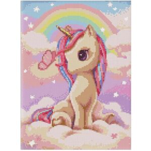 Norimpex Diamantmosaik - Neugieriges Einhorn - Publicité Norimpex Diamantmosaik - Neugieriges Einhorn - Publicité