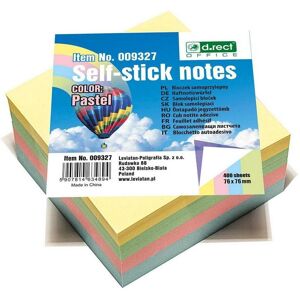 D.Rect, Notes adhésives, Bloc autocollant 76x76mm pastel (76 x 76 mm) - Publicité D.Rect, Notes adhésives, Bloc autocollant 76x76mm pastel (76 x 76 mm) - Publicité