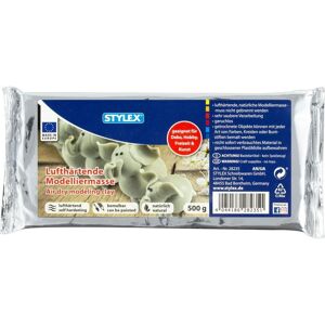 Stylex, Modelage, 28235 - Pâte à modeler durcissant à l'air, 500 g en blanc, peut être peinte à volonté - Publicité Stylex, Modelage, 28235 - Pâte à modeler durcissant à l'air, 500 g en blanc, peut être peinte à volonté - Publicité