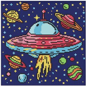 Ideyka Diamantmosaik Kinder - Weltraumreise 30x30cm - Publicité Ideyka Diamantmosaik Kinder - Weltraumreise 30x30cm - Publicité