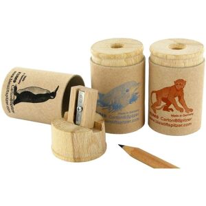 Kum, Taille-crayons, Taille-crayon Eco 1 Bois Designs assortis - Publicité Kum, Taille-crayons, Taille-crayon Eco 1 Bois Designs assortis - Publicité