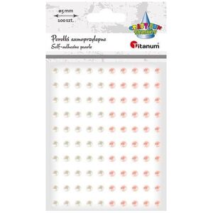 Titanum, Autocollants, Selbstklebende Perlen 5 mm, 100 Stück, weiss, blassrosa (100 Autocollants) - Publicité Titanum, Autocollants, Selbstklebende Perlen 5 mm, 100 Stück, weiss, blassrosa (100 Autocollants) - Publicité