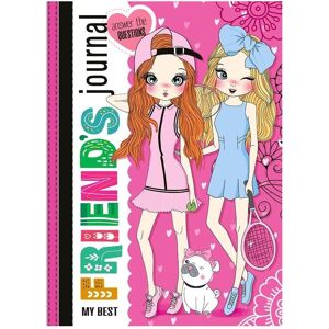 Fresh, Cahier + bloc-notes, Carnet de notes "Friends" 135x197/48K TW rose scintillant (À rayures, Couverture rigide) - Publicité Fresh, Cahier + bloc-notes, Carnet de notes "Friends" 135x197/48K TW rose scintillant (À rayures, Couverture rigide) - Publicité