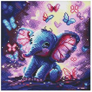 Ideyka Diamant Mosaik – Ein sorgloser Elefant 30 x 30 cm mit Rahmen - Publicité Ideyka Diamant Mosaik – Ein sorgloser Elefant 30 x 30 cm mit Rahmen - Publicité