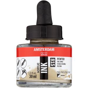 Amsterdam, Peinture loisirs créatifs, Acrylic Ink Bottle 30 ml Pewter 815 (30 ml) - Publicité Amsterdam, Peinture loisirs créatifs, Acrylic Ink Bottle 30 ml Pewter 815 (30 ml) - Publicité
