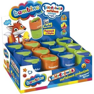 Taille-crayons, Taille-crayon double en métal avec capuchon. (12 pièces) BAMBINO - Publicité Taille-crayons, Taille-crayon double en métal avec capuchon. (12 pièces) BAMBINO - Publicité