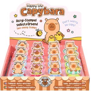 Trendhaus, Tampon encreur, Timbre capybara Happy Life - Publicité Trendhaus, Tampon encreur, Timbre capybara Happy Life - Publicité