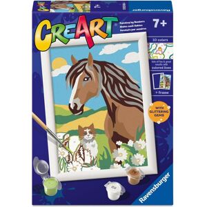 Ravensburger CreArt, Malen nach Zahlen Kinder - Pferd und Kätzchen - Publicité Ravensburger CreArt, Malen nach Zahlen Kinder - Pferd und Kätzchen - Publicité