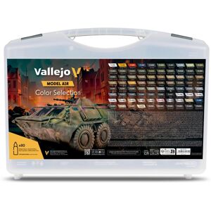 Vallejo, Peinture loisirs créatifs, Color Selection. Includes: 74 Model Air colors and 6 auxiliary products. 18 ml (18 ml) - Publicité Vallejo, Peinture loisirs créatifs, Color Selection. Includes: 74 Model Air colors and 6 auxiliary products. 18 ml (18 ml) - Publicité