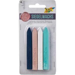 Folia, Tampon encreur, 31219 - Style cire à cacheter, 4 bougies à cacheter dans un set, 1 de chaque en rose, menthe - Publicité Folia, Tampon encreur, 31219 - Style cire à cacheter, 4 bougies à cacheter dans un set, 1 de chaque en rose, menthe - Publicité