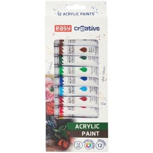 Easy, Peinture loisirs créatifs, Peinture acrylique 12 couleurs (12 ml) - Publicité Easy, Peinture loisirs créatifs, Peinture acrylique 12 couleurs (12 ml) - Publicité