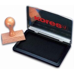 Kores, Tampon encreur, Stempelkissen 7 x 11 cm, schwarz getränkt, Metallgehäuse - Publicité Kores, Tampon encreur, Stempelkissen 7 x 11 cm, schwarz getränkt, Metallgehäuse - Publicité