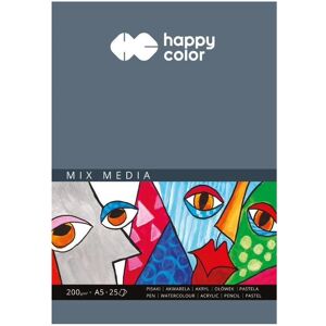 Happy Color, Cahier + bloc-notes, Block Mix Media ART A5/25K 200g COLOR (A5) - Publicité Happy Color, Cahier + bloc-notes, Block Mix Media ART A5/25K 200g COLOR (A5) - Publicité