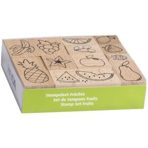 Heyda Stempelset Holz Früchte - Ensemble de tampons en bois - Publicité Heyda Stempelset Holz Früchte - Ensemble de tampons en bois - Publicité