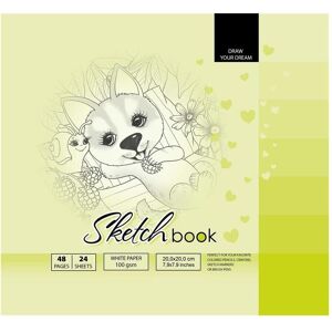 Fresh, Cahier + bloc-notes, Carnet de croquis 200x200/48K 100g TW (Blanc) - Publicité Fresh, Cahier + bloc-notes, Carnet de croquis 200x200/48K 100g TW (Blanc) - Publicité