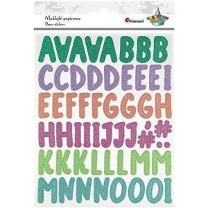 Titanum, Autocollants, Alphabet- und Zahlen-Glitzer-Papieraufkleber, 109 Stück (109 Autocollants) - Publicité Titanum, Autocollants, Alphabet- und Zahlen-Glitzer-Papieraufkleber, 109 Stück (109 Autocollants) - Publicité