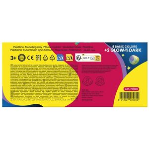 Jovi Plastilin 50g 8 Grundfarben + 2 im Dunkeln leuchtende Farben - Publicité Jovi Plastilin 50g 8 Grundfarben + 2 im Dunkeln leuchtende Farben - Publicité
