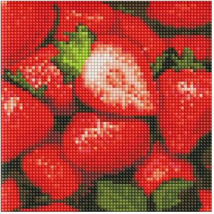 Ideyka Diamantmosaik ohne Rahmen - Saftige Erdbeere - Publicité Ideyka Diamantmosaik ohne Rahmen - Saftige Erdbeere - Publicité