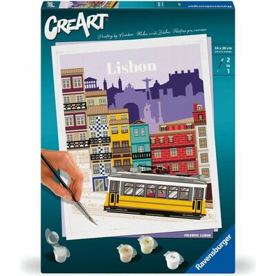 Ravensburger CreArt - Peinture par numéros 25522 - Lisbonne en couleurs - dès 12 ans - Publicité Ravensburger CreArt - Peinture par numéros 25522 - Lisbonne en couleurs - dès 12 ans - Publicité