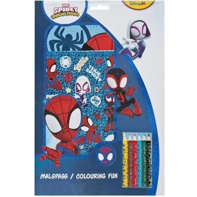 Undercover Spidey-Malbuch mit Buntstiften und Aufklebern - Publicité Undercover Spidey-Malbuch mit Buntstiften und Aufklebern - Publicité