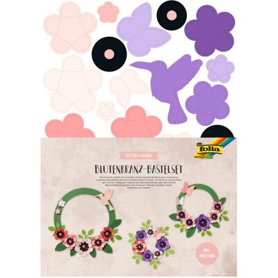 Kit couronne de fleurs beige - Activités manuelles pour 3 couronnes - Publicité Kit couronne de fleurs beige - Activités manuelles pour 3 couronnes - Publicité
