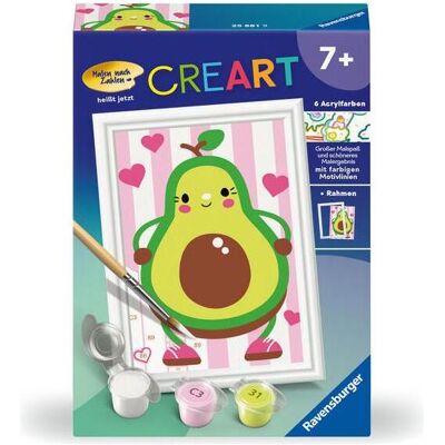 Ravensburger CreArt, Malen nach Zahlen Kinder - Avocado - Publicité Ravensburger CreArt, Malen nach Zahlen Kinder - Avocado - Publicité