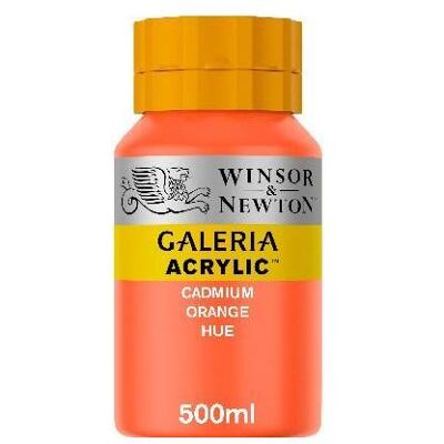 Winsor & Newton, Peinture loisirs créatifs, Galeria Acrylic 500Ml Cadmium Orange Hue 090 (500 ml) - Publicité Winsor & Newton, Peinture loisirs créatifs, Galeria Acrylic 500Ml Cadmium Orange Hue 090 (500 ml) - Publicité