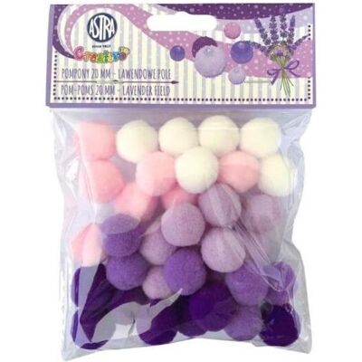 Astra Dekorative Pompons 20mm - Lavendelfeld - Publicité Astra Dekorative Pompons 20mm - Lavendelfeld - Publicité