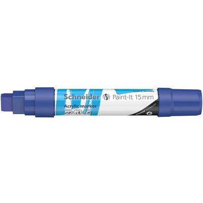 Schneider, Marqueur, Marqueur acrylique Paint-It 330 15mm bleu (1x) - Publicité Schneider, Marqueur, Marqueur acrylique Paint-It 330 15mm bleu (1x) - Publicité