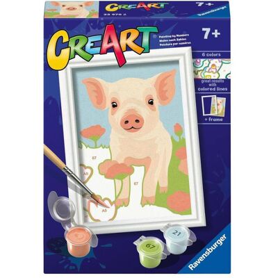 Ravensburger CreArt - Peinture par numéro - Cute Piglet - Publicité Ravensburger CreArt - Peinture par numéro - Cute Piglet - Publicité