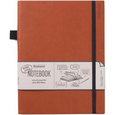Teka, Cahier + bloc-notes, Bookaroo Notizbuch Journal gross – Braun (À rayures) - Publicité Teka, Cahier + bloc-notes, Bookaroo Notizbuch Journal gross – Braun (À rayures) - Publicité