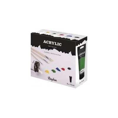 Ensemble de peintures acryliques Rayher 6 x 75 ml - Publicité Ensemble de peintures acryliques Rayher 6 x 75 ml - Publicité