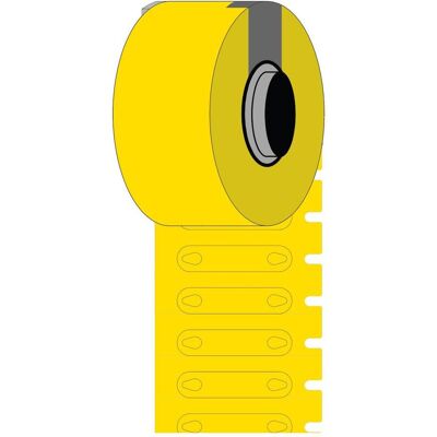 Brady, Rouleau d’étiquettes, BM-3-7599-YL-R, Rapido(TM), repère de câble, polyéthylène enduit, jaune, mat, 25.00 x 5 - Publicité Brady, Rouleau d’étiquettes, BM-3-7599-YL-R, Rapido(TM), repère de câble, polyéthylène enduit, jaune, mat, 25.00 x 5 - Publicité