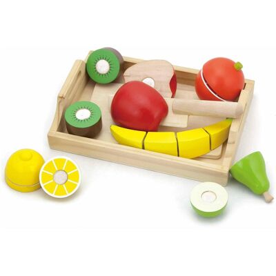 Set de fruits en bois Viga Toys pour couper - Publicité Set de fruits en bois Viga Toys pour couper - Publicité