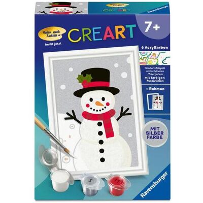 Ravensburger CreArt, Malen nach Zahlen Kinder - Schneemann Snowy - Publicité Ravensburger CreArt, Malen nach Zahlen Kinder - Schneemann Snowy - Publicité