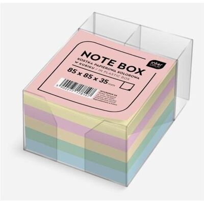 Interdruk, Notes adhésives, Cube de papier coloré 85x85x35 mm dans un cube feuilles volantes un support bloc plastique (85 x 85 mm) - Publicité Interdruk, Notes adhésives, Cube de papier coloré 85x85x35 mm dans un cube feuilles volantes un support bloc plastique (85 x 85 mm) - Publicité