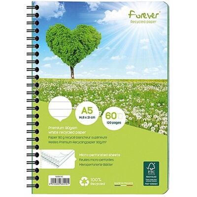 Teka, Cahier + bloc-notes, Spiralnotizbuch A5/60K, grüne Linie (5 Stück) (A5, À rayures) - Publicité Teka, Cahier + bloc-notes, Spiralnotizbuch A5/60K, grüne Linie (5 Stück) (A5, À rayures) - Publicité