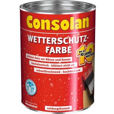 Akzonobel Consolan Peinture de protection contre les intempéries Gris Anthracite - Peinture imperméable - Publicité Akzonobel Consolan Peinture de protection contre les intempéries Gris Anthracite - Peinture imperméable - Publicité