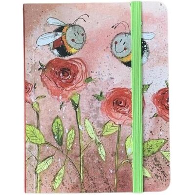 Teka, Cahier + bloc-notes, Notizbuch mit Radiergummi A6 SCN18 Bienen und Rosen (A6, À rayures) - Publicité Teka, Cahier + bloc-notes, Notizbuch mit Radiergummi A6 SCN18 Bienen und Rosen (A6, À rayures) - Publicité