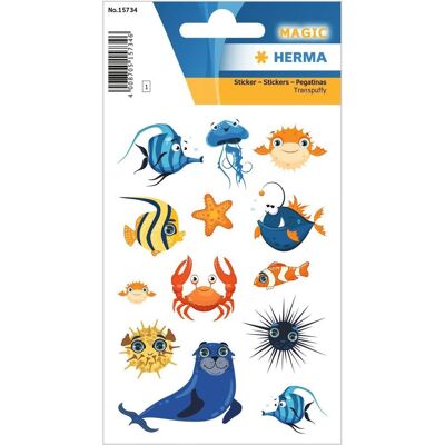 Herma, Autocollants, Sticker Poissons (13 Autocollants) - Publicité Herma, Autocollants, Sticker Poissons (13 Autocollants) - Publicité