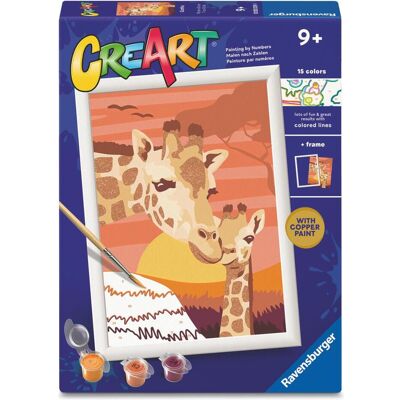 Ravensburger CreArt - peinture par numéros - Girafes - Publicité Ravensburger CreArt - peinture par numéros - Girafes - Publicité
