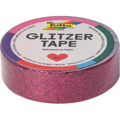 Magni, Washi tape, Ruban adhésif scintillant, rose 15mmx5m - Publicité Magni, Washi tape, Ruban adhésif scintillant, rose 15mmx5m - Publicité