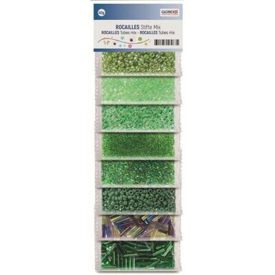 Glorex Mélange de rocailles/broches, tons verts - Publicité Glorex Mélange de rocailles/broches, tons verts - Publicité