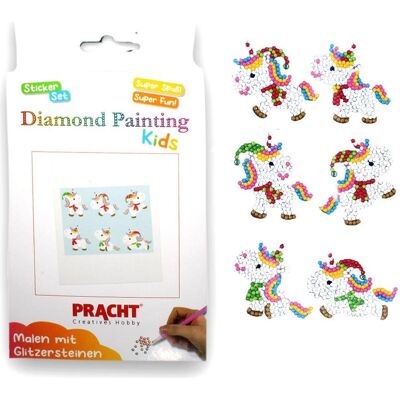 Magni, Autocollants, PRACHT Diamond Painting Sticker Einhorn 4,5cm 6 Stück (6 Autocollants) - Publicité Magni, Autocollants, PRACHT Diamond Painting Sticker Einhorn 4,5cm 6 Stück (6 Autocollants) - Publicité