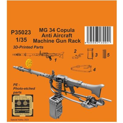 CMK MG 34 Copula Anti Aircraft Machine Gun Ralk (2 pcs.) 1/35 - Publicité CMK MG 34 Copula Anti Aircraft Machine Gun Ralk (2 pcs.) 1/35 - Publicité