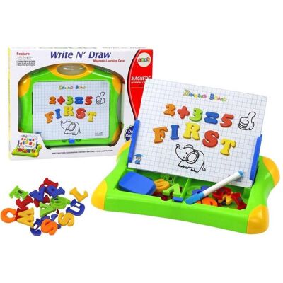 Lean Toys Pädagogische Magnettafel mit Buchstaben und Zahlen - Publicité Lean Toys Pädagogische Magnettafel mit Buchstaben und Zahlen - Publicité